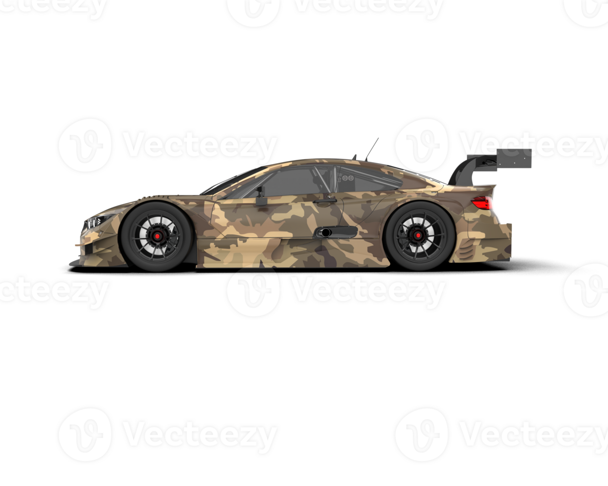 Realistic race car isolated on background. 3d rendering - illustration png
