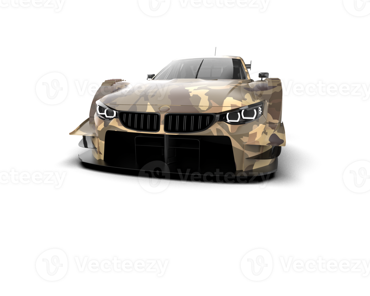 Realistic race car isolated on background. 3d rendering - illustration png