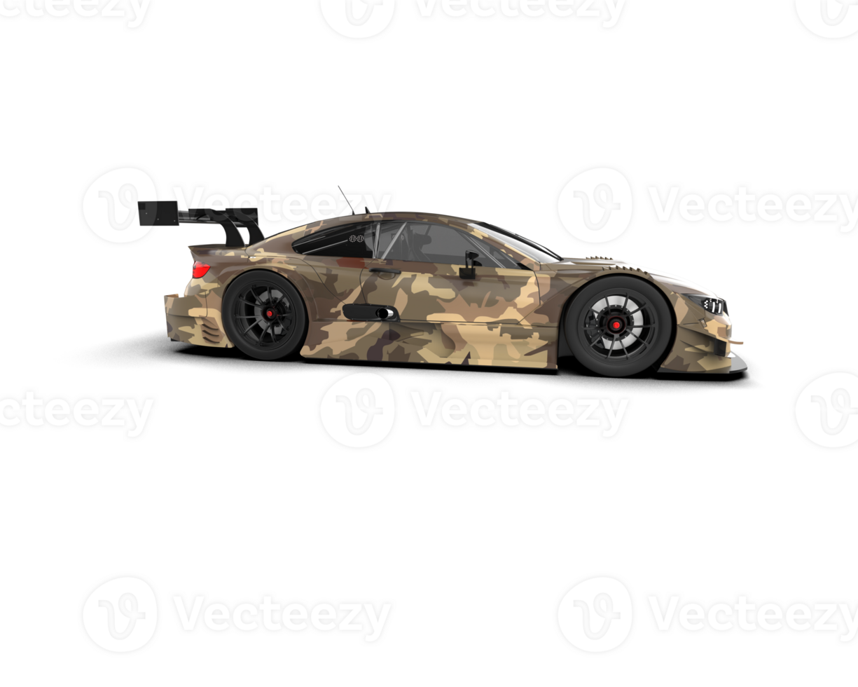 Realistic race car isolated on background. 3d rendering - illustration png
