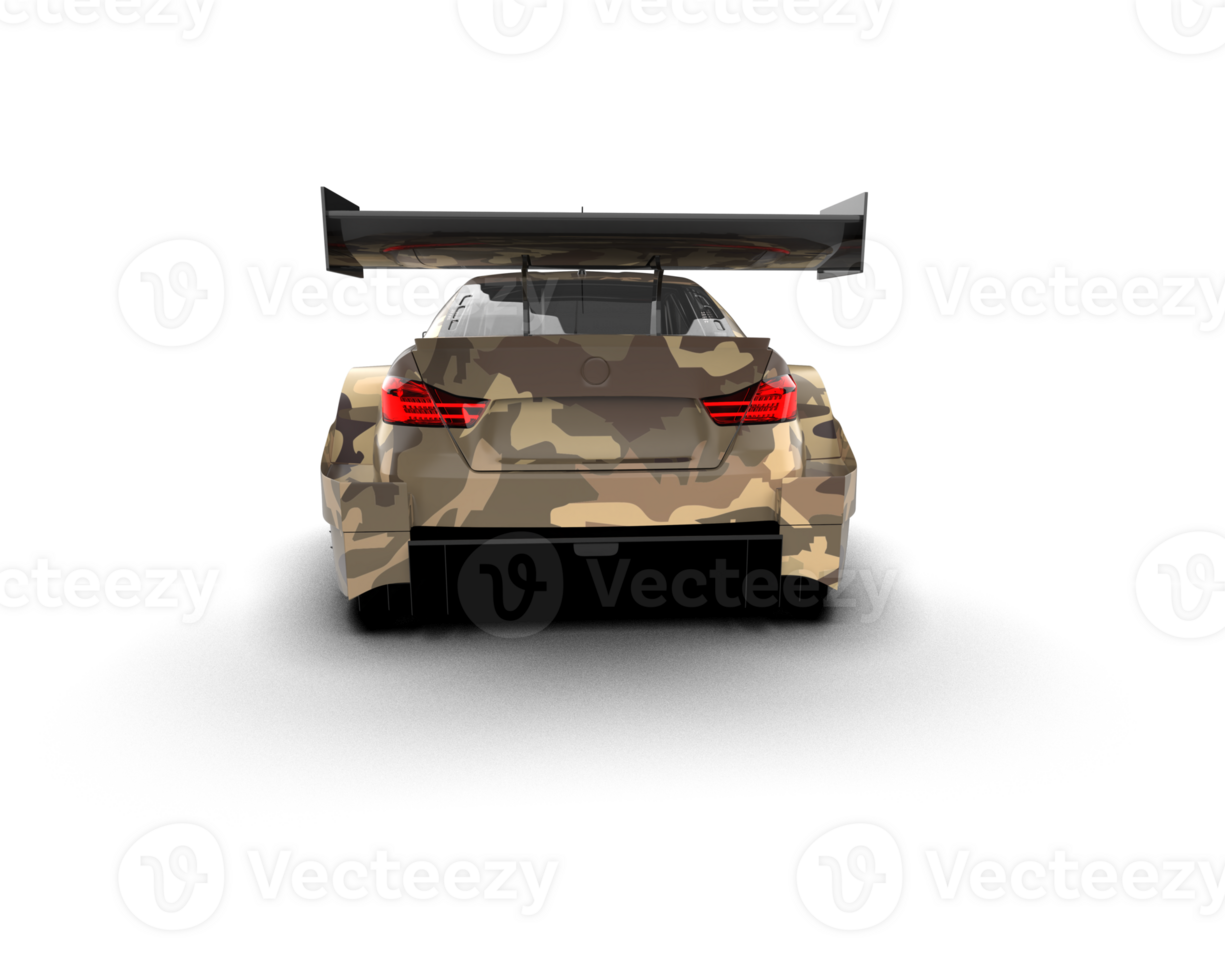 Realistic race car isolated on background. 3d rendering - illustration png