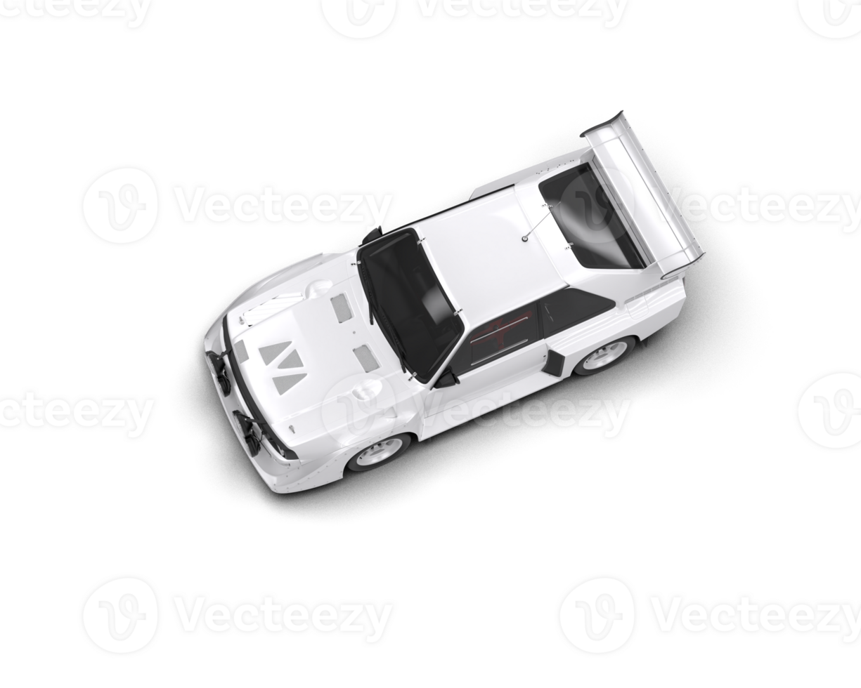 Realistic race car isolated on background. 3d rendering - illustration png