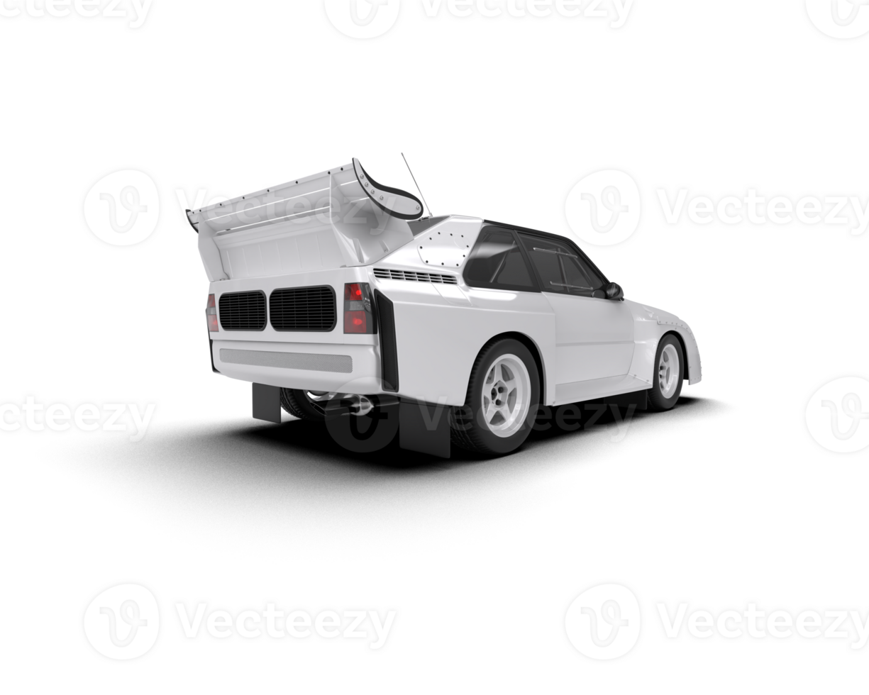 Realistic race car isolated on background. 3d rendering - illustration png