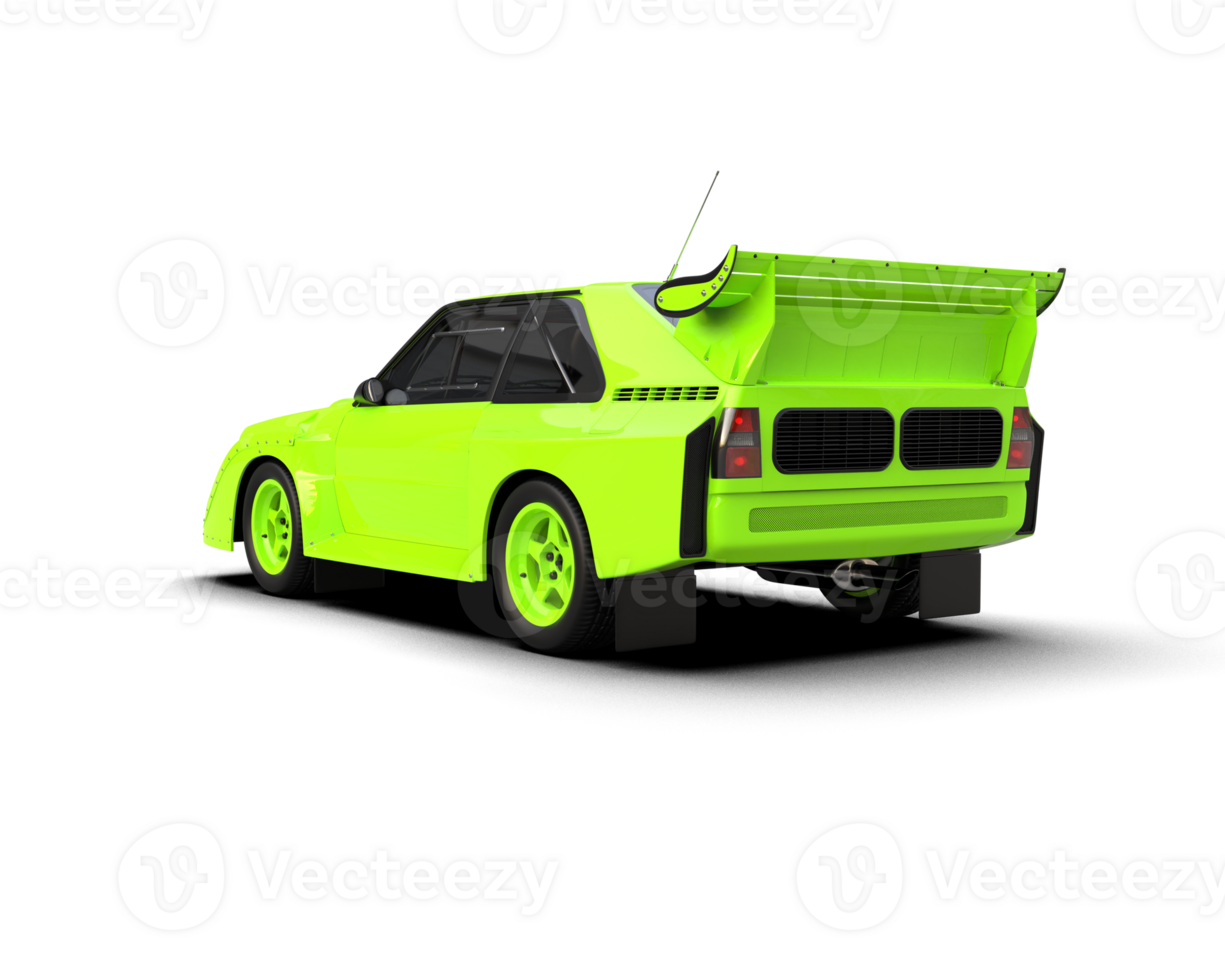 Realistic race car isolated on background. 3d rendering - illustration png