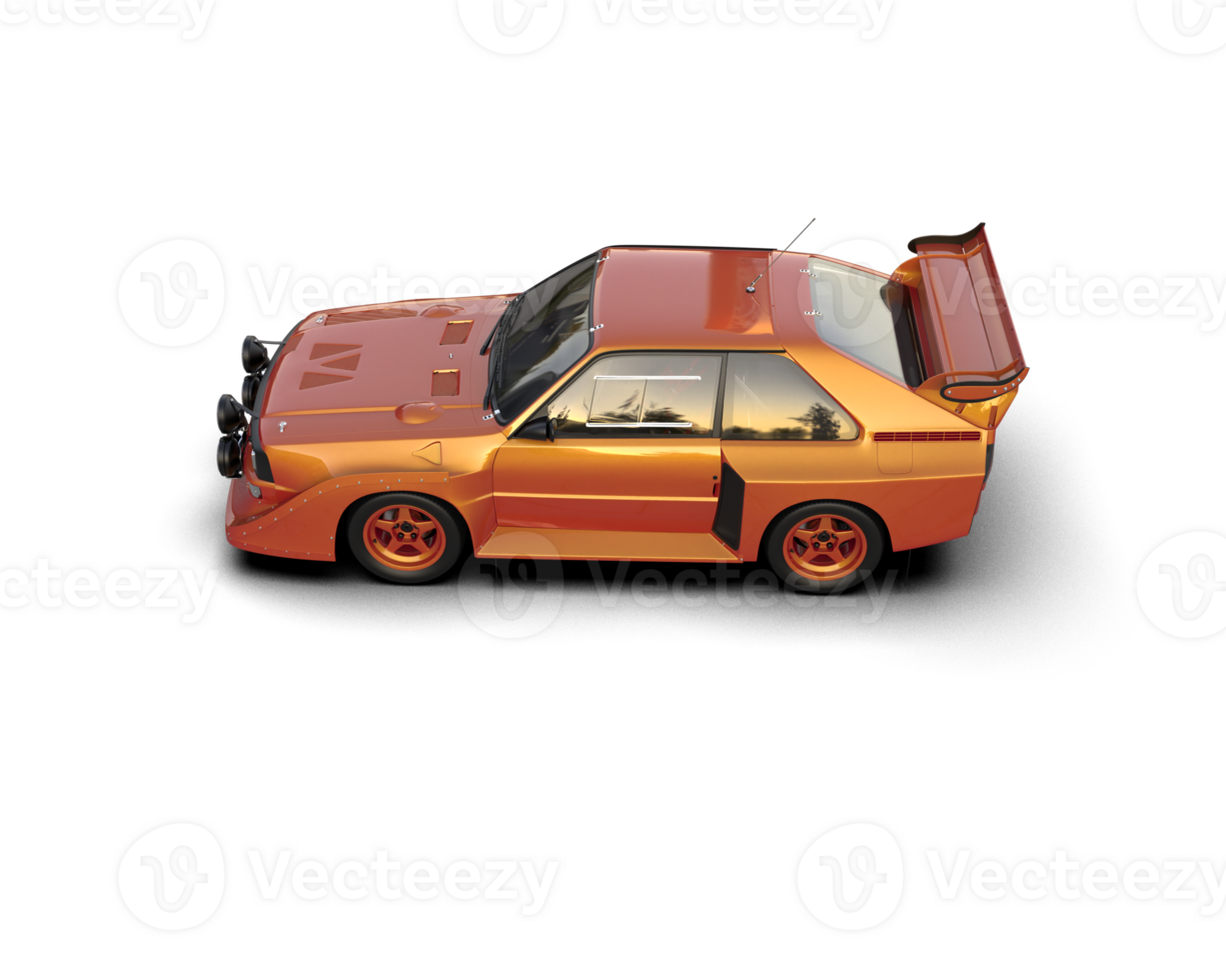 Realistic race car isolated on background. 3d rendering - illustration png