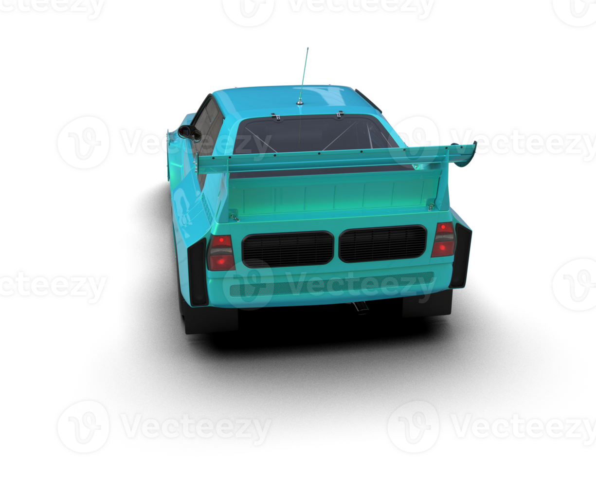 Realistic race car isolated on background. 3d rendering - illustration png