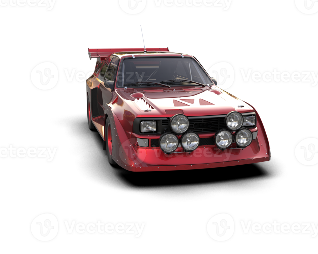 Realistic race car isolated on background. 3d rendering - illustration png