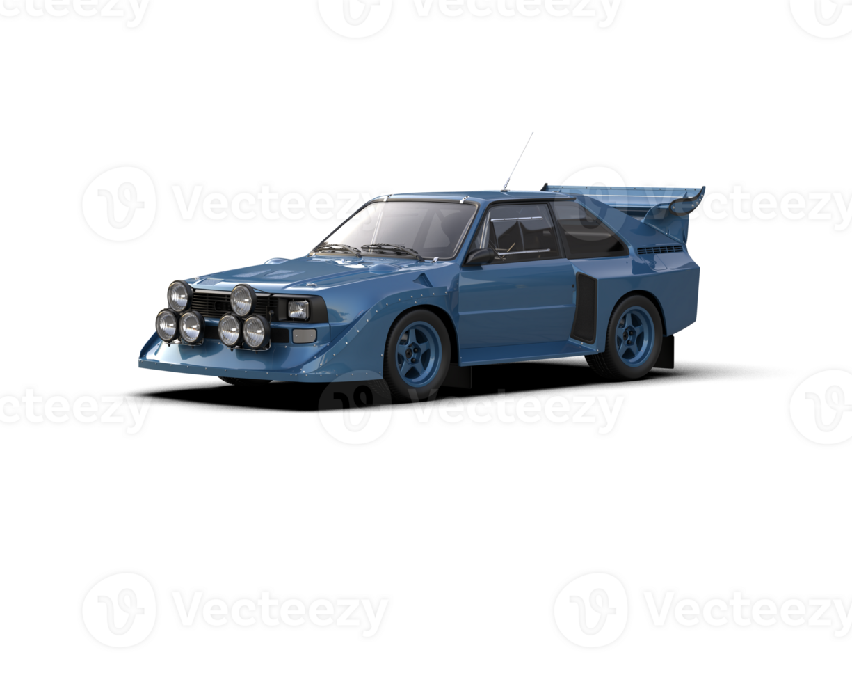 Realistic race car isolated on background. 3d rendering - illustration png