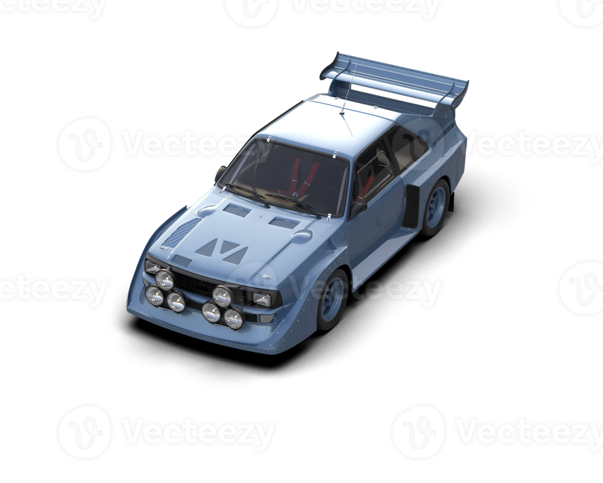 Realistic race car isolated on background. 3d rendering - illustration png