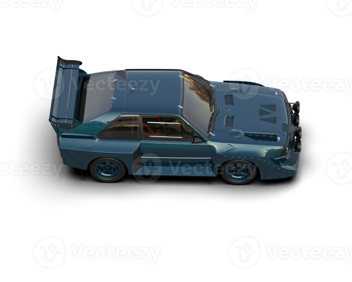 Realistic race car isolated on background. 3d rendering - illustration png