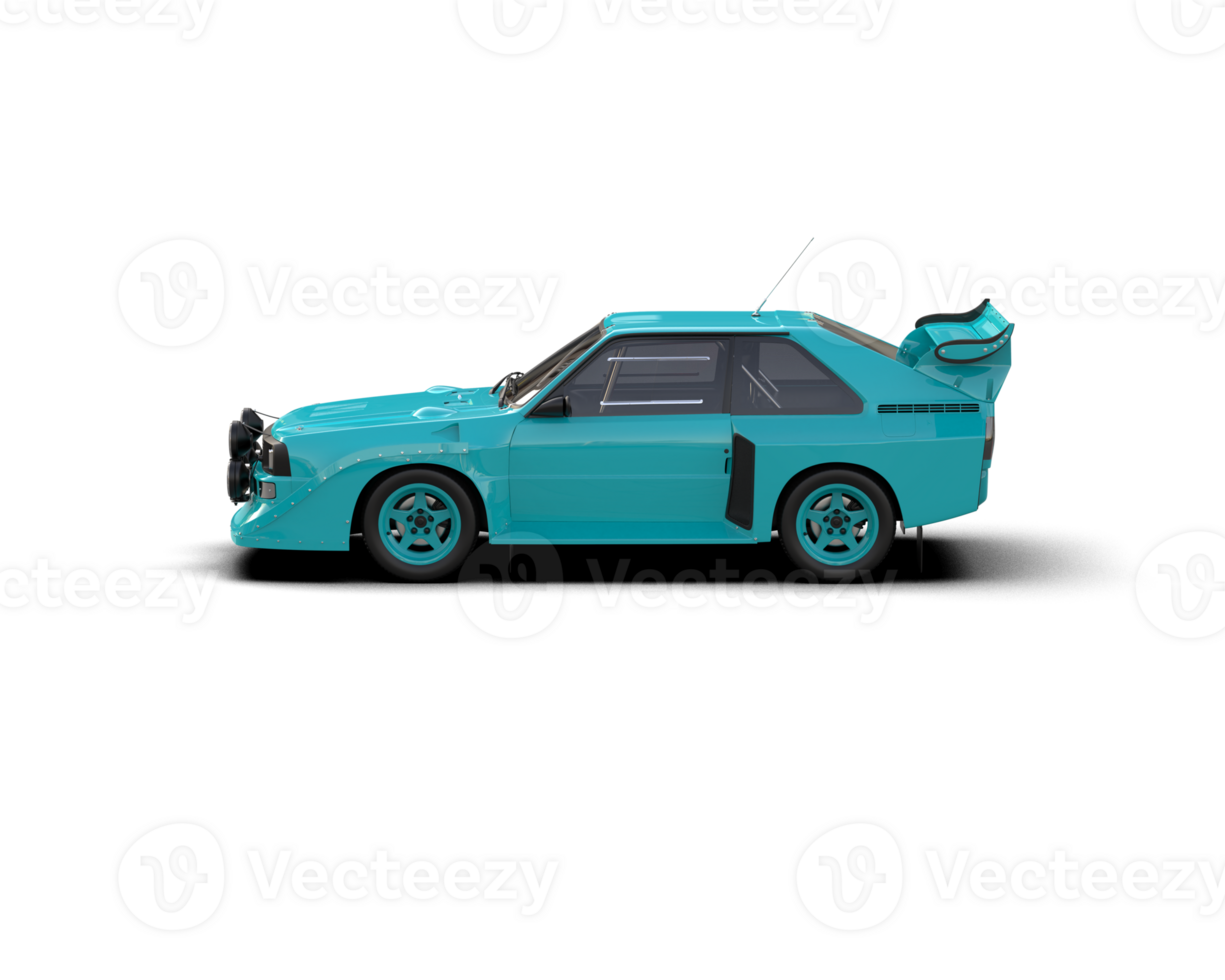 Realistic race car isolated on background. 3d rendering - illustration png