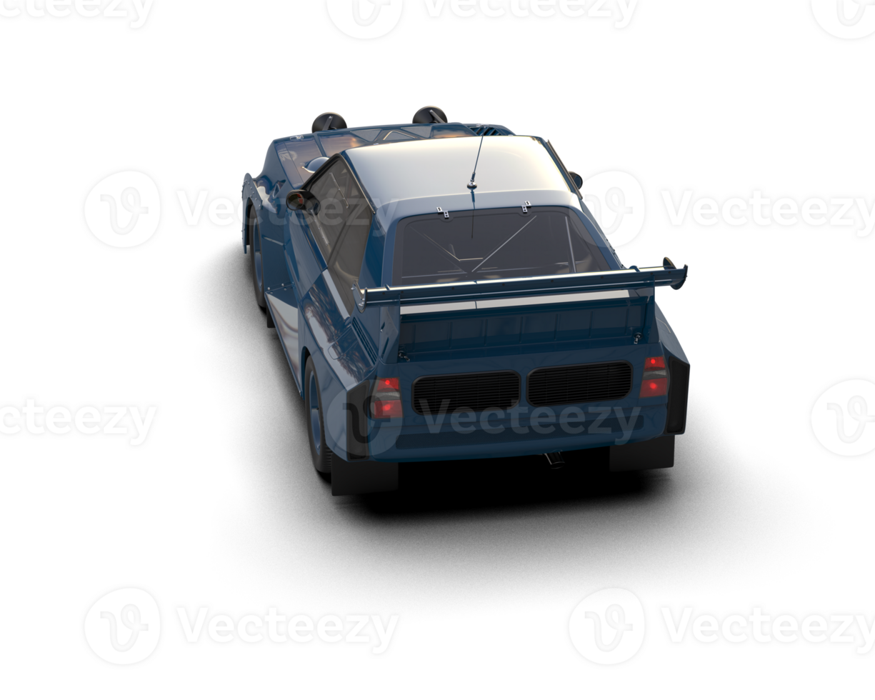 Realistic race car isolated on background. 3d rendering - illustration png