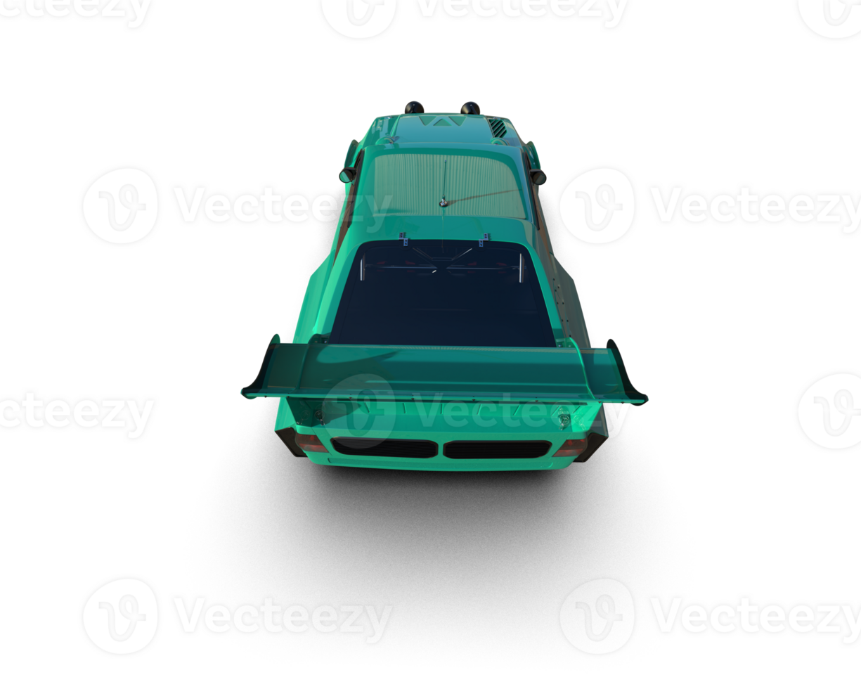 Realistic race car isolated on background. 3d rendering - illustration png