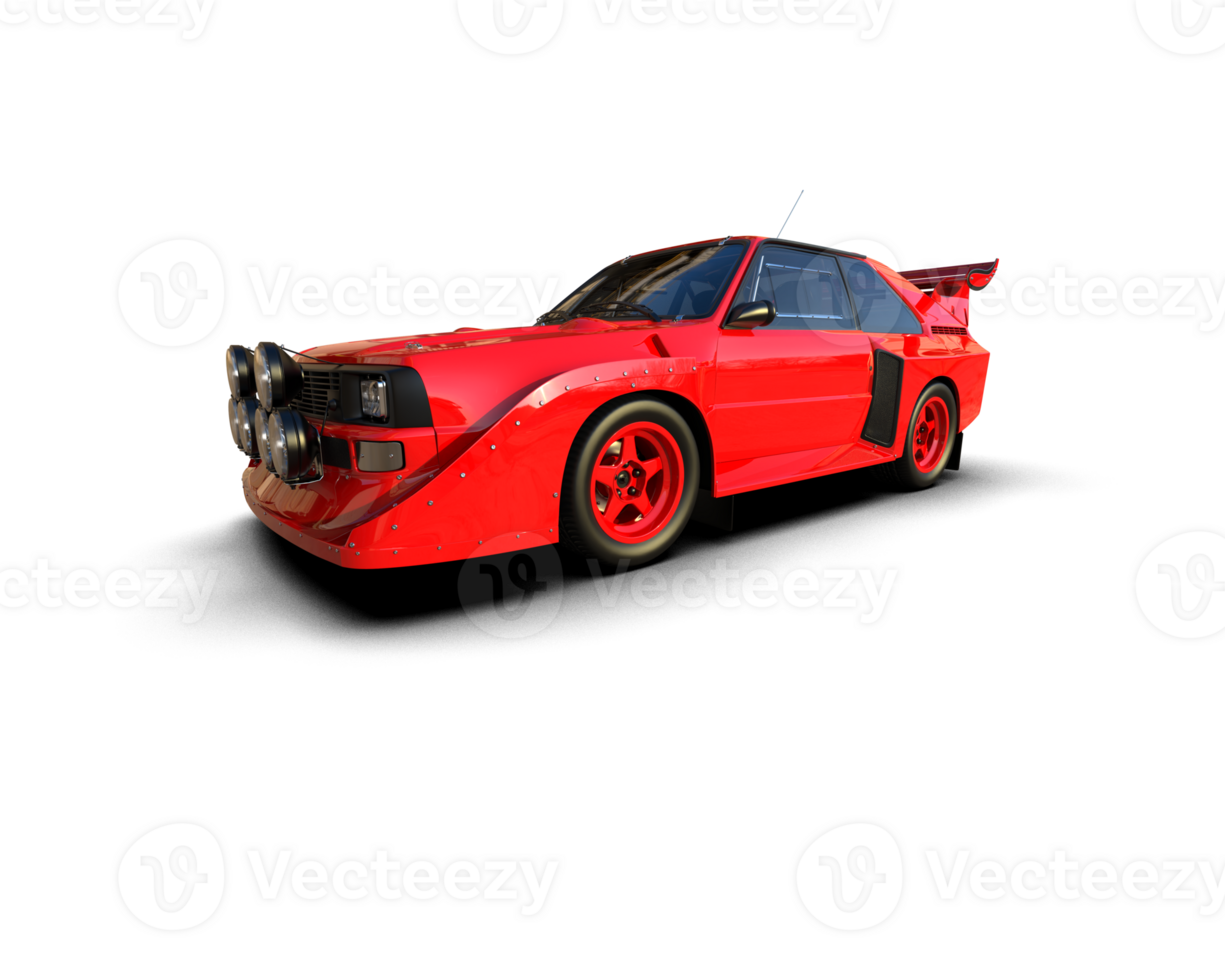 Realistic race car isolated on background. 3d rendering - illustration png