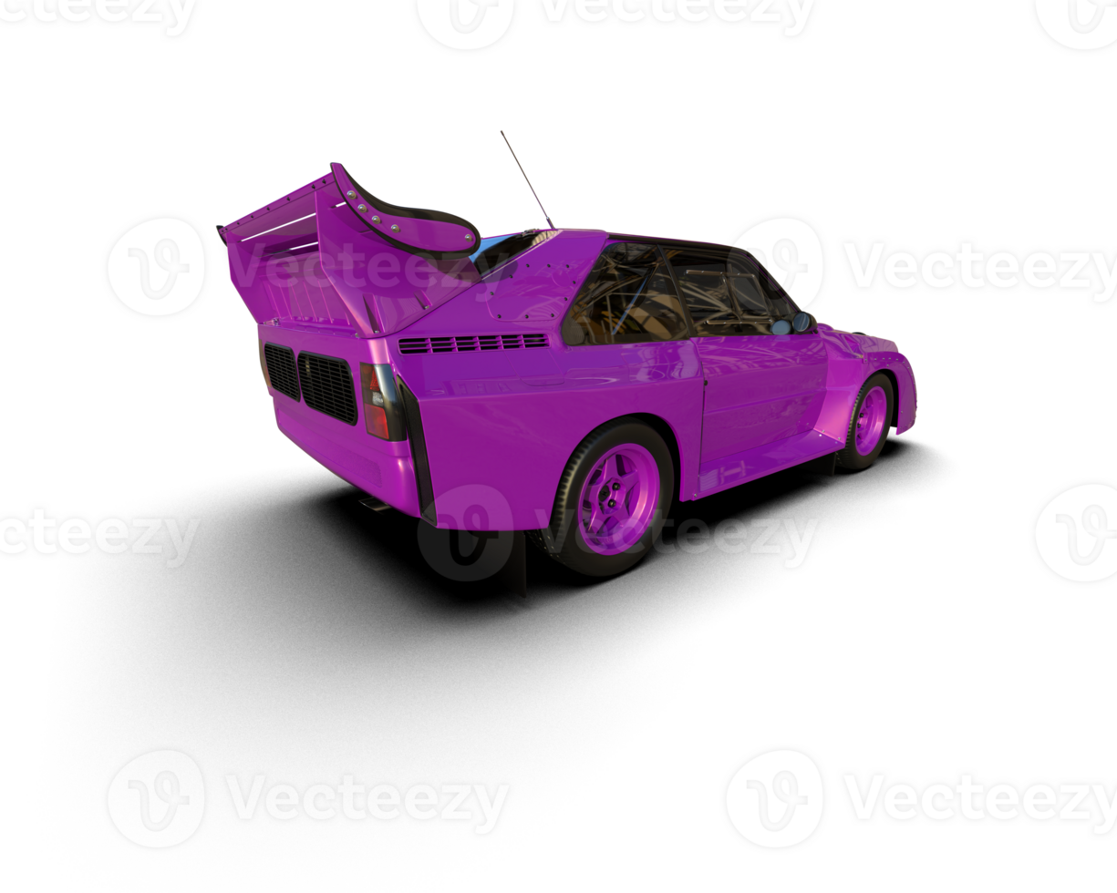 Realistic race car isolated on background. 3d rendering - illustration png