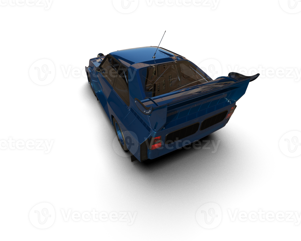 Realistic race car isolated on background. 3d rendering - illustration png