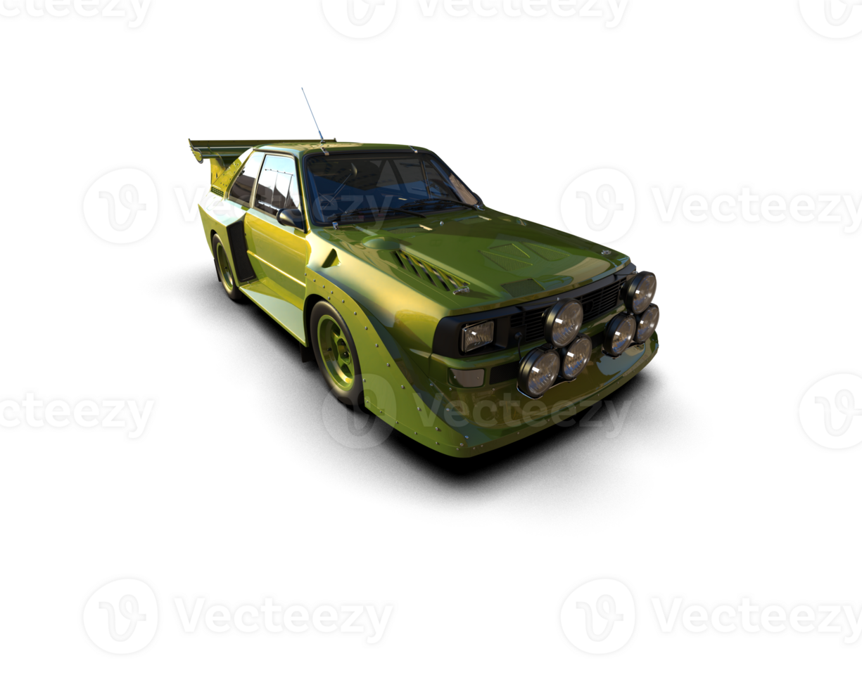 Realistic race car isolated on background. 3d rendering - illustration png