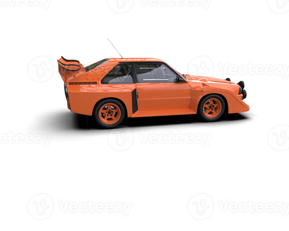 Realistic race car isolated on background. 3d rendering - illustration png