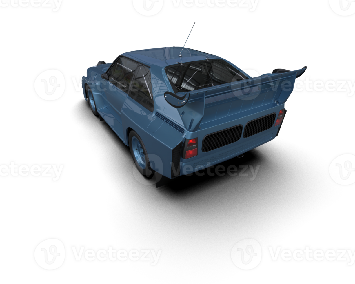 Realistic race car isolated on background. 3d rendering - illustration png