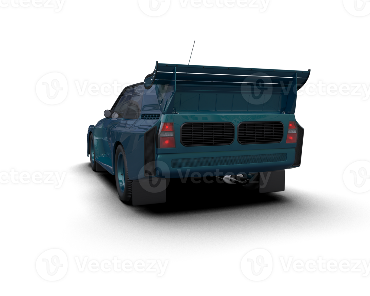 Realistic race car isolated on background. 3d rendering - illustration png