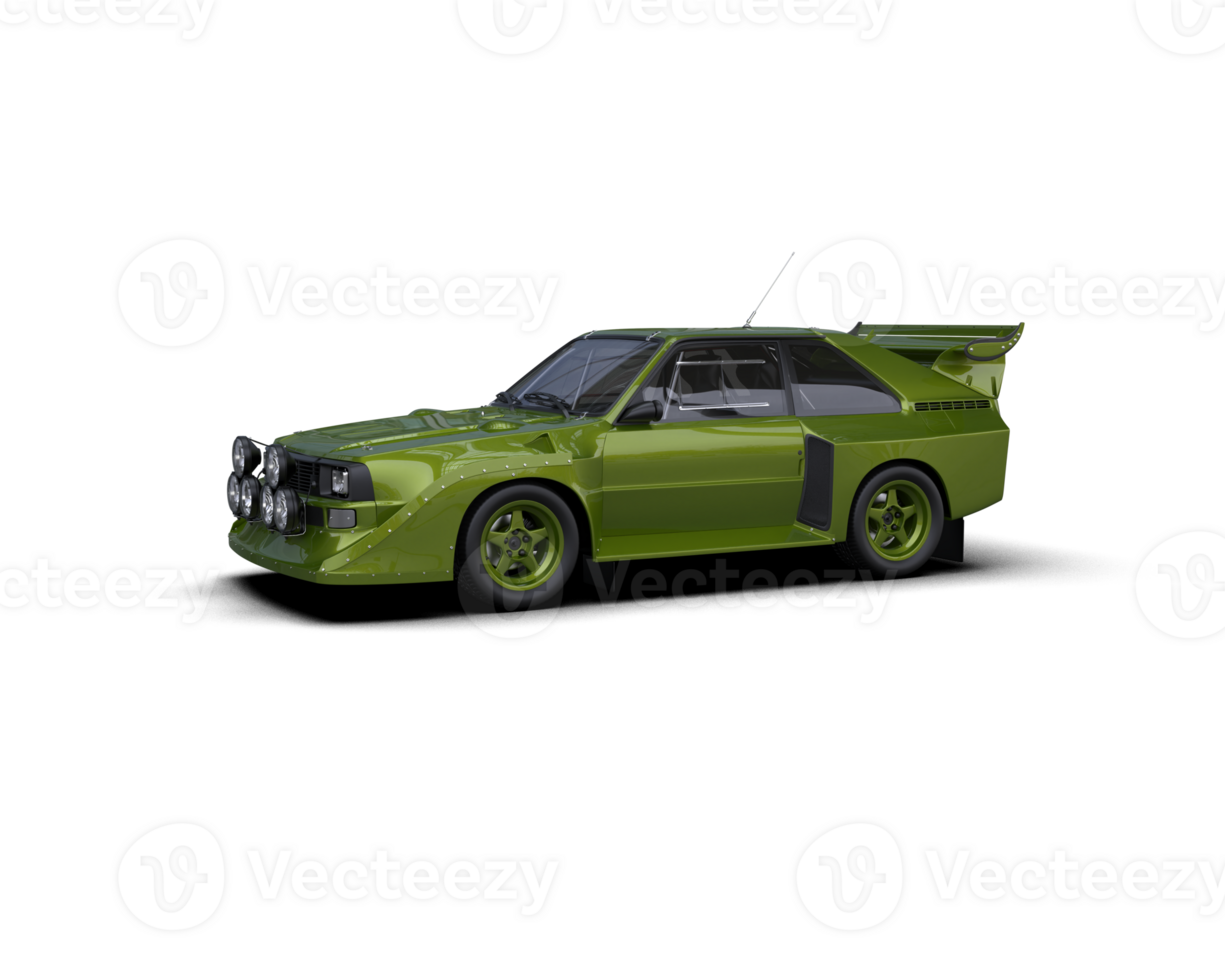 Realistic race car isolated on background. 3d rendering - illustration png