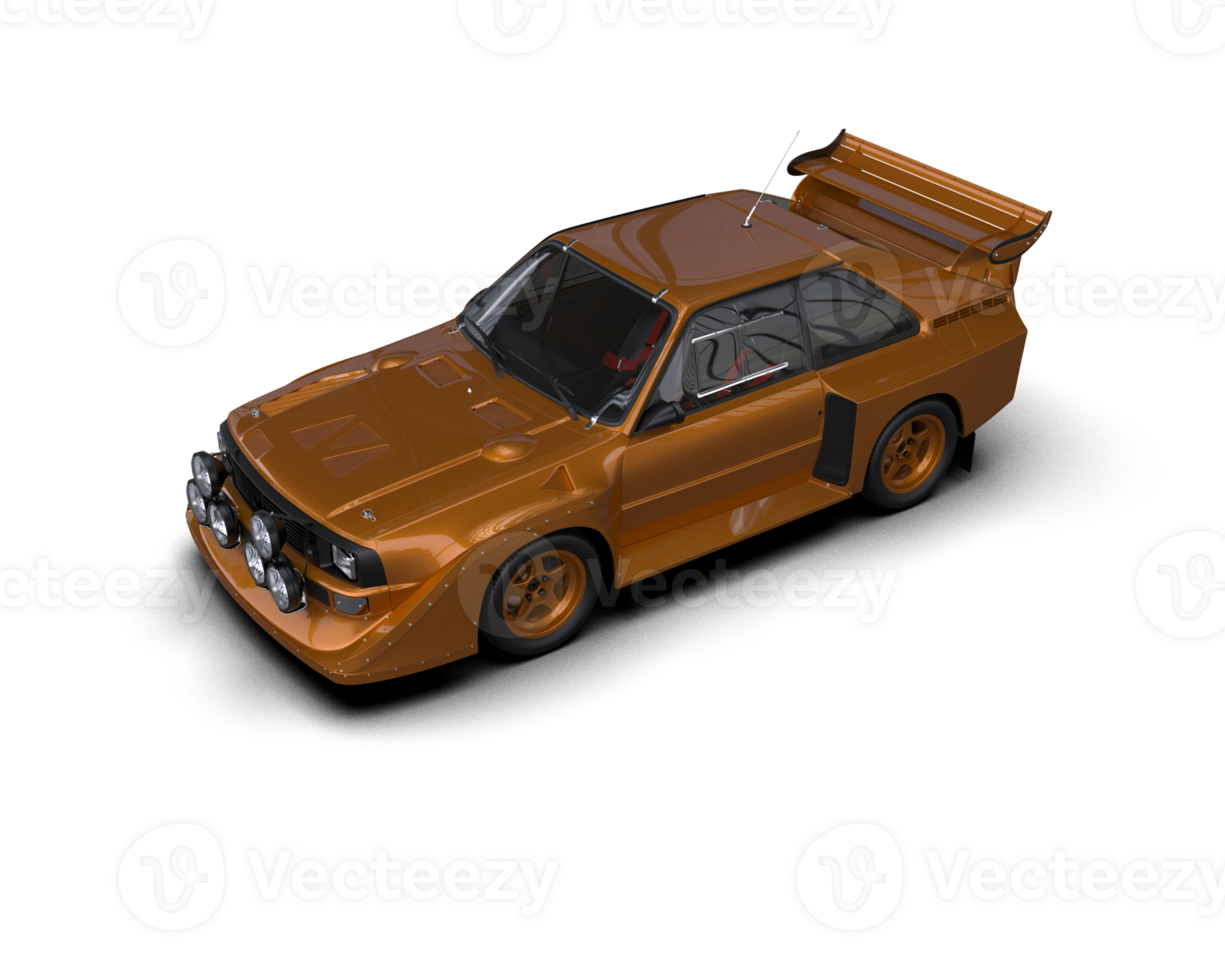 Realistic race car isolated on background. 3d rendering - illustration png