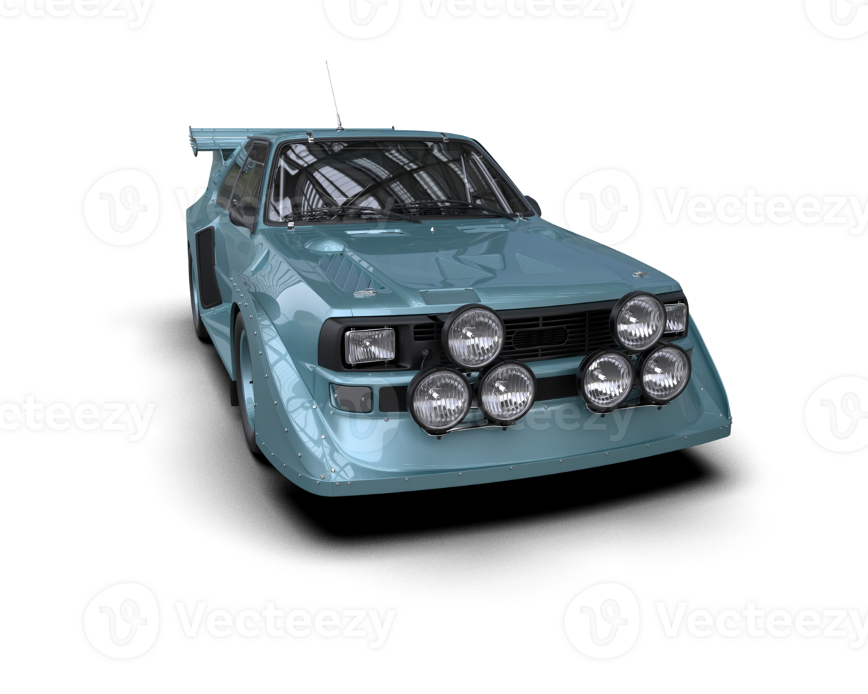 Realistic race car isolated on background. 3d rendering - illustration png