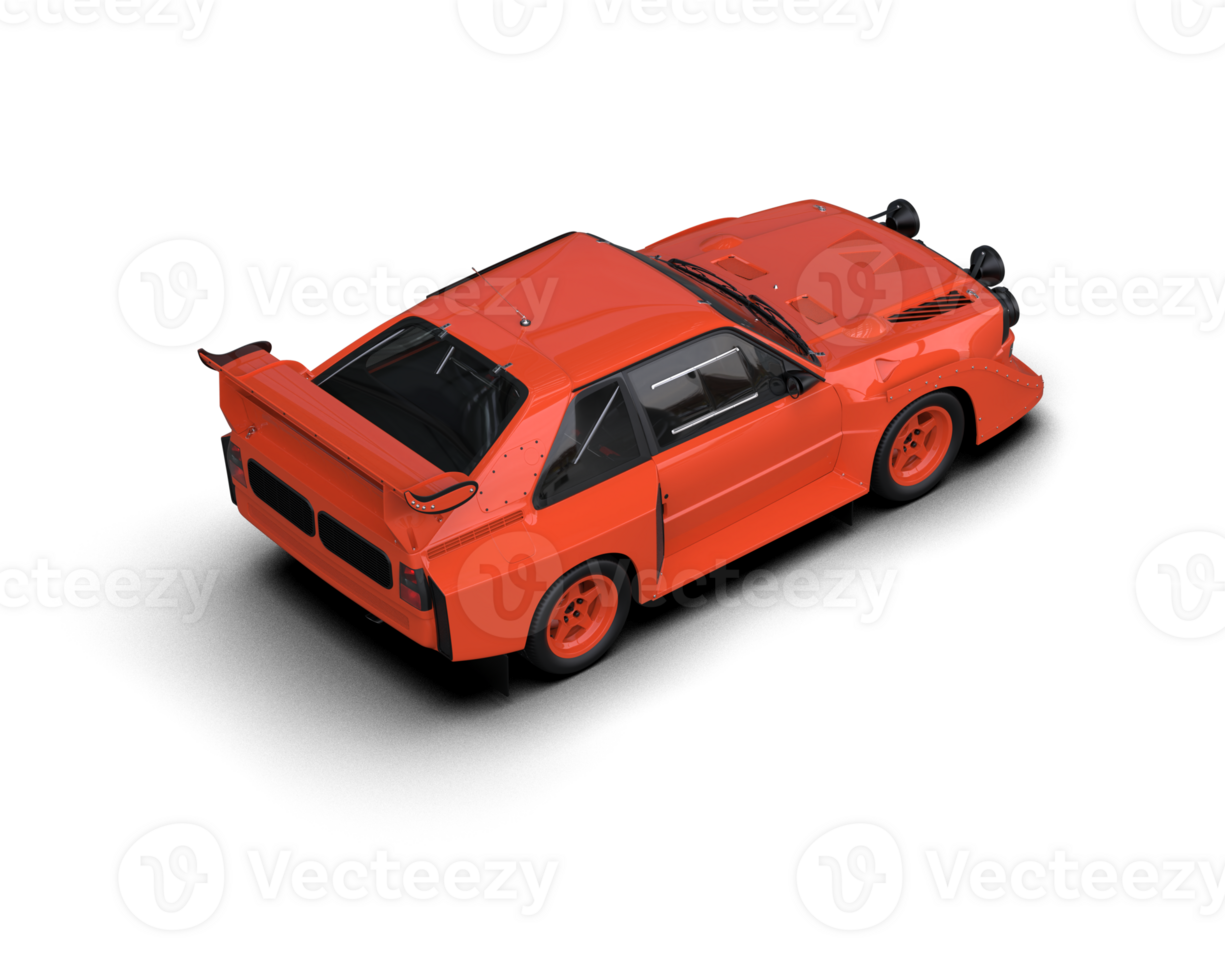 Realistic race car isolated on background. 3d rendering - illustration png