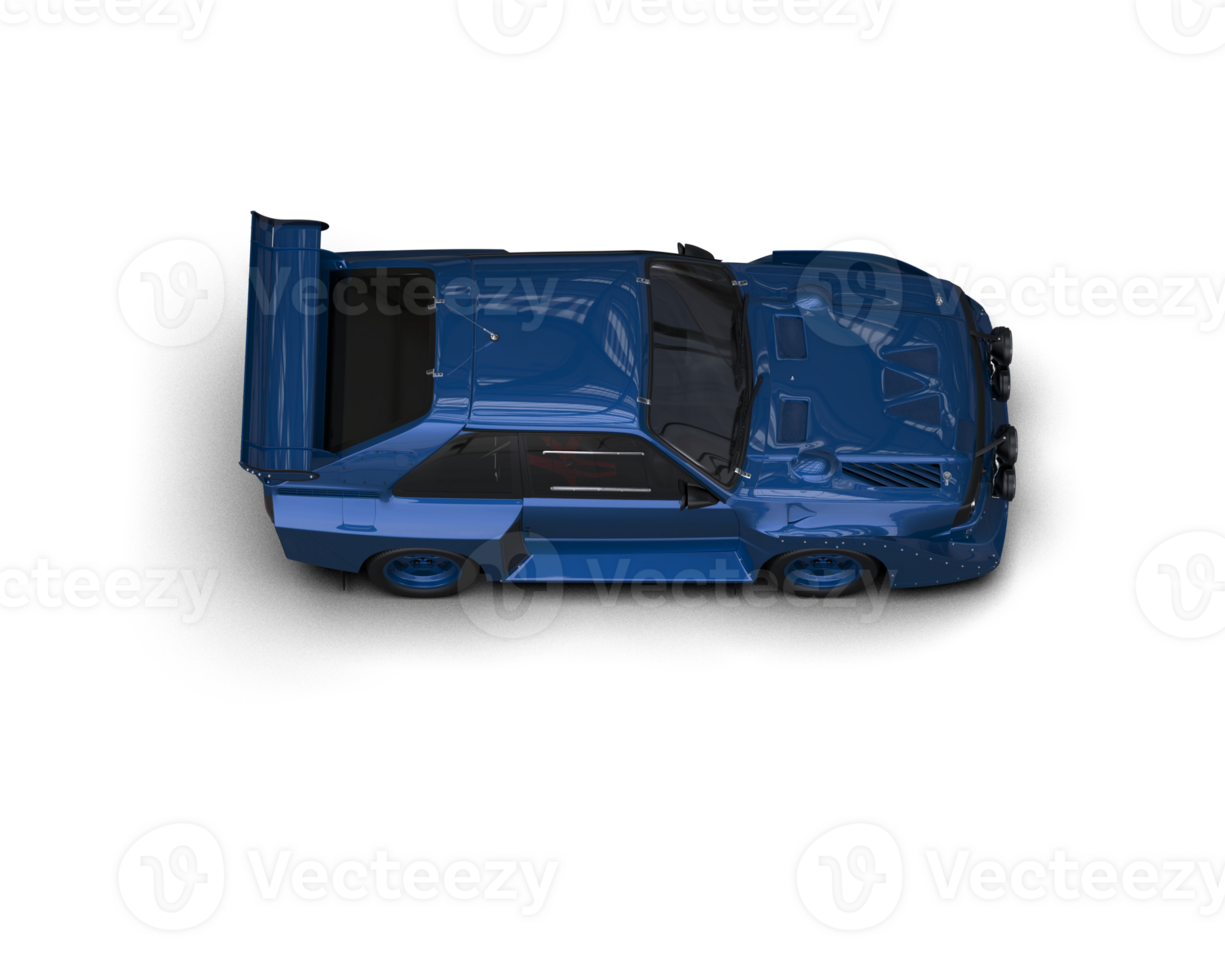 Realistic race car isolated on background. 3d rendering - illustration png