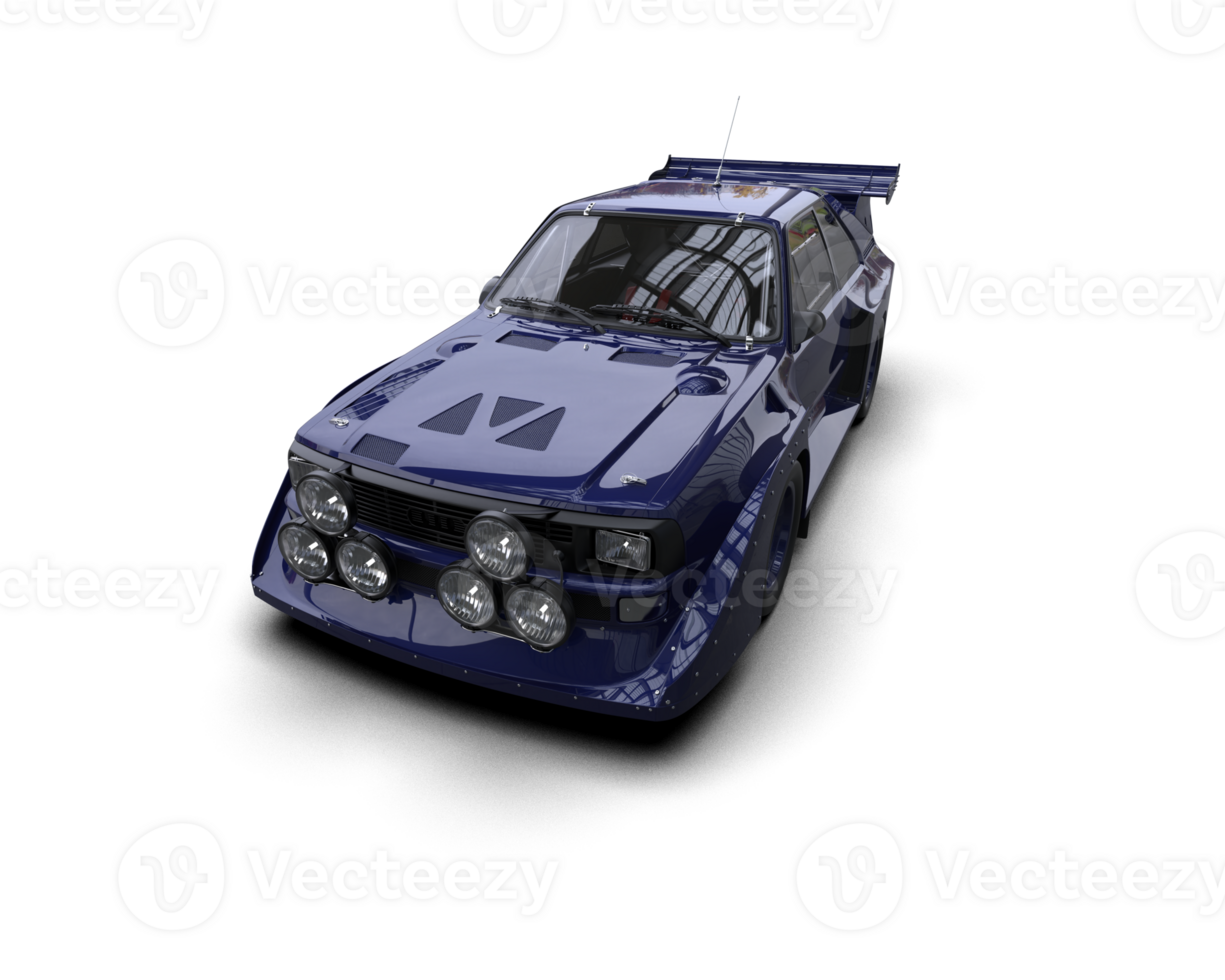 Realistic race car isolated on background. 3d rendering - illustration png