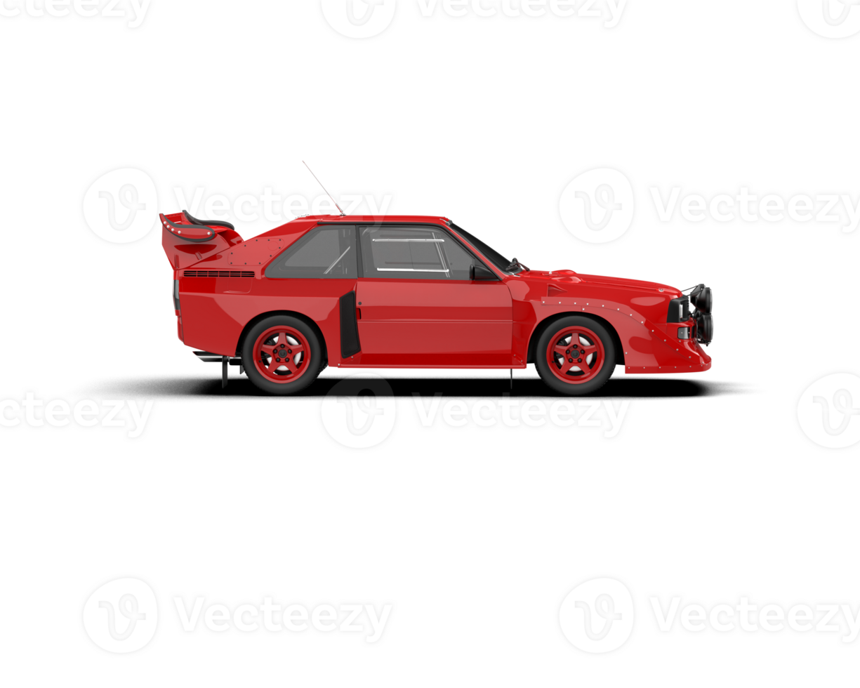 Realistic race car isolated on background. 3d rendering - illustration png