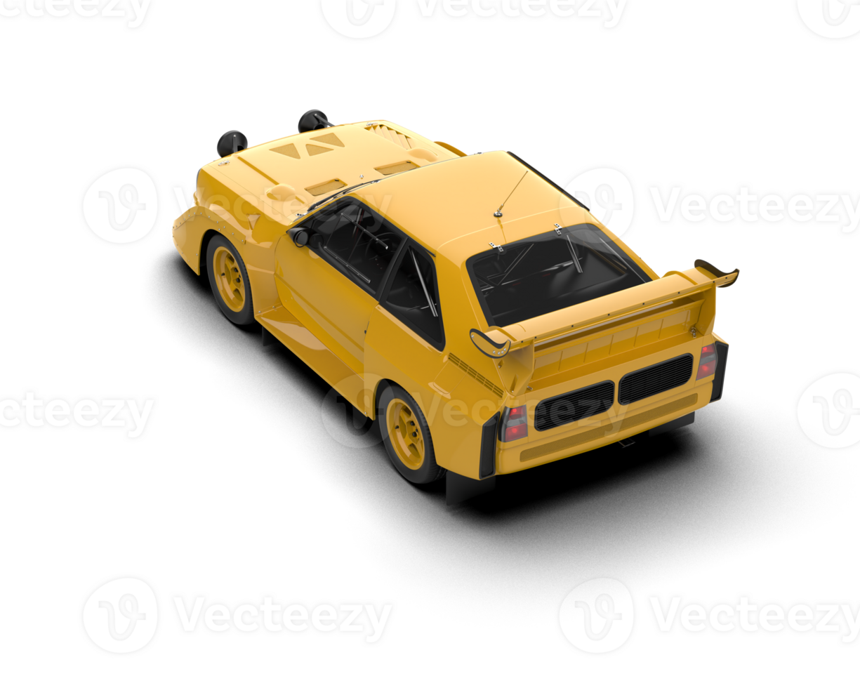 Realistic race car isolated on background. 3d rendering - illustration png