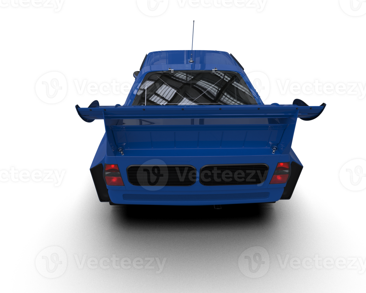 Realistic race car isolated on background. 3d rendering - illustration png