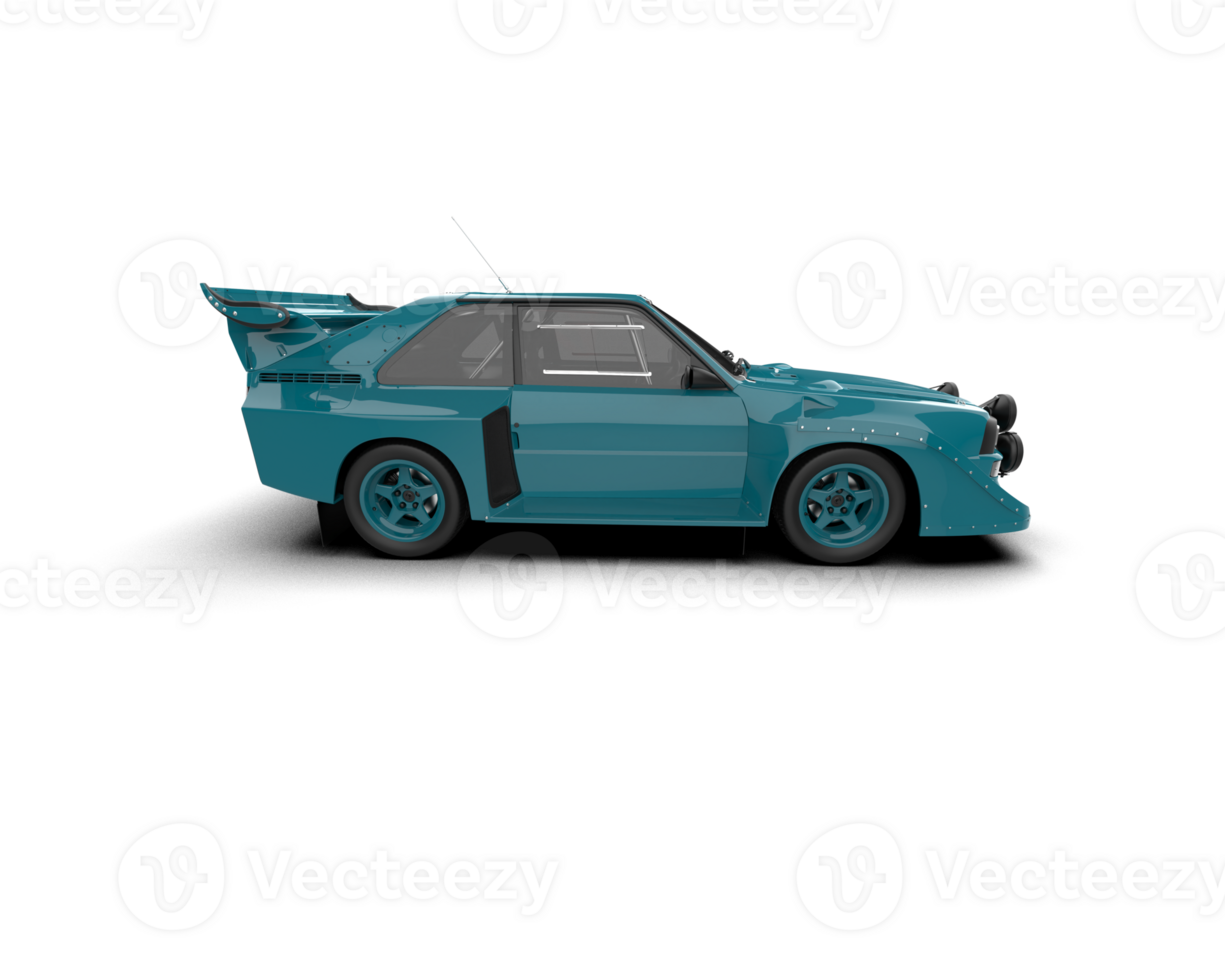 Realistic race car isolated on background. 3d rendering - illustration png