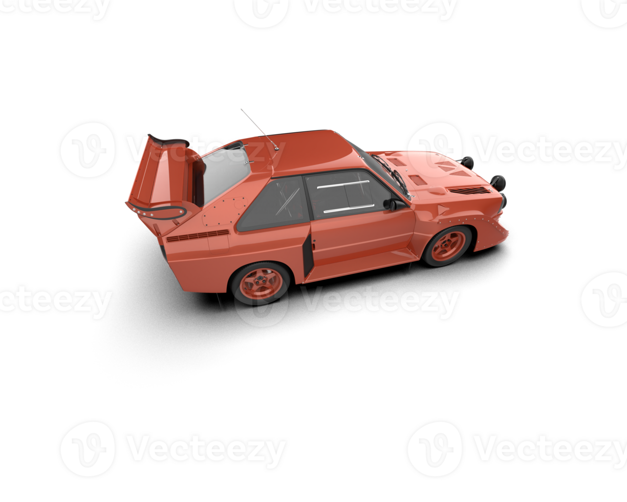 Realistic race car isolated on background. 3d rendering - illustration png