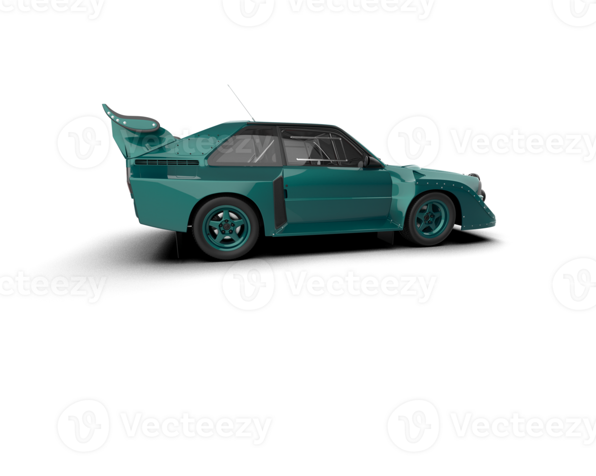 Realistic race car isolated on background. 3d rendering - illustration png