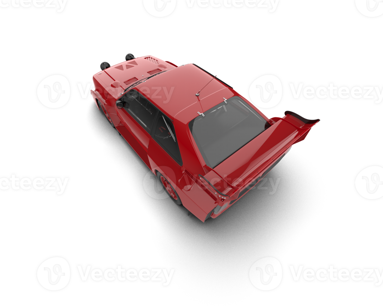 Realistic race car isolated on background. 3d rendering - illustration png