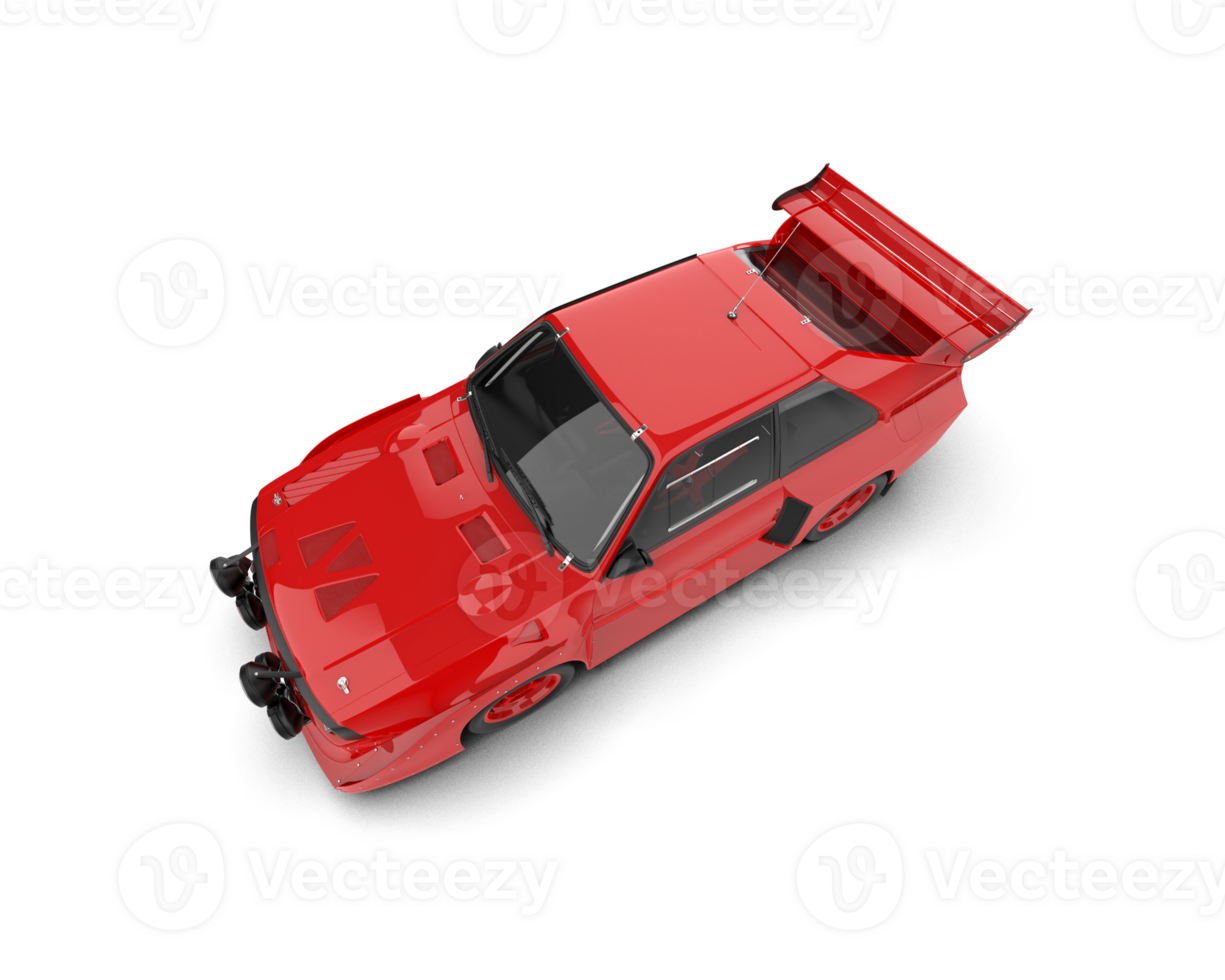 Realistic race car isolated on background. 3d rendering - illustration png