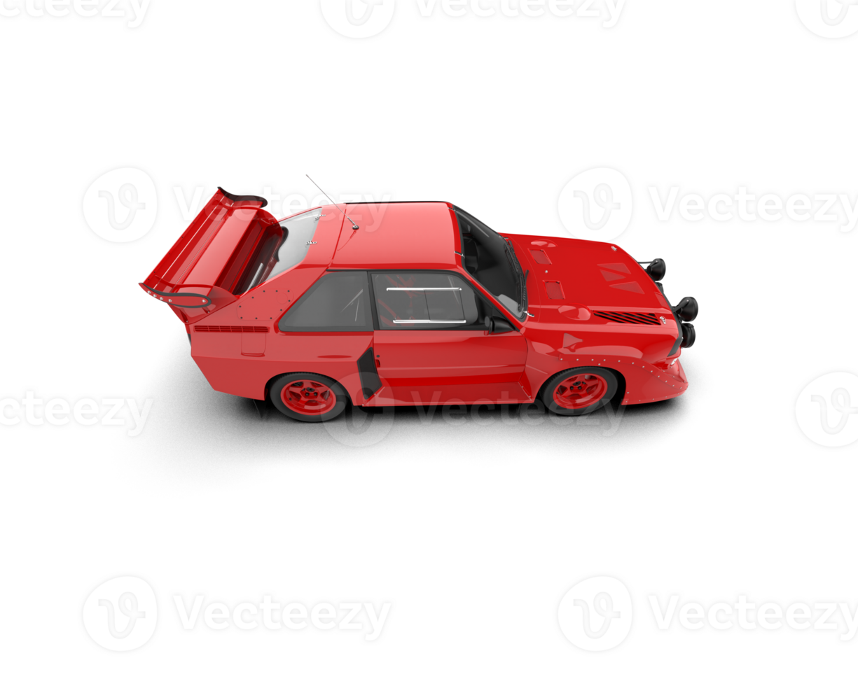 Realistic race car isolated on background. 3d rendering - illustration png