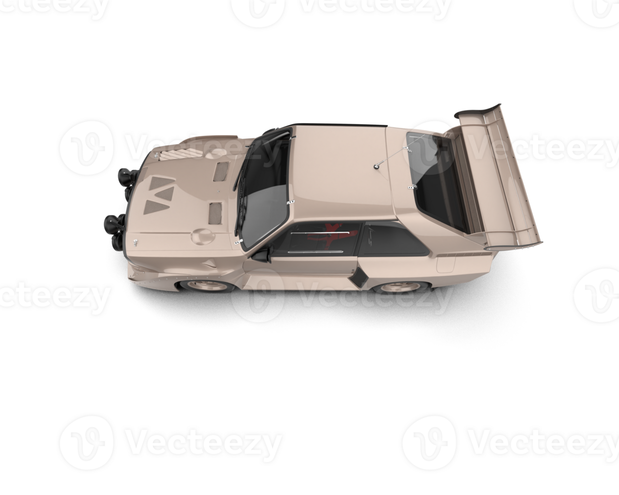 Realistic race car isolated on background. 3d rendering - illustration png