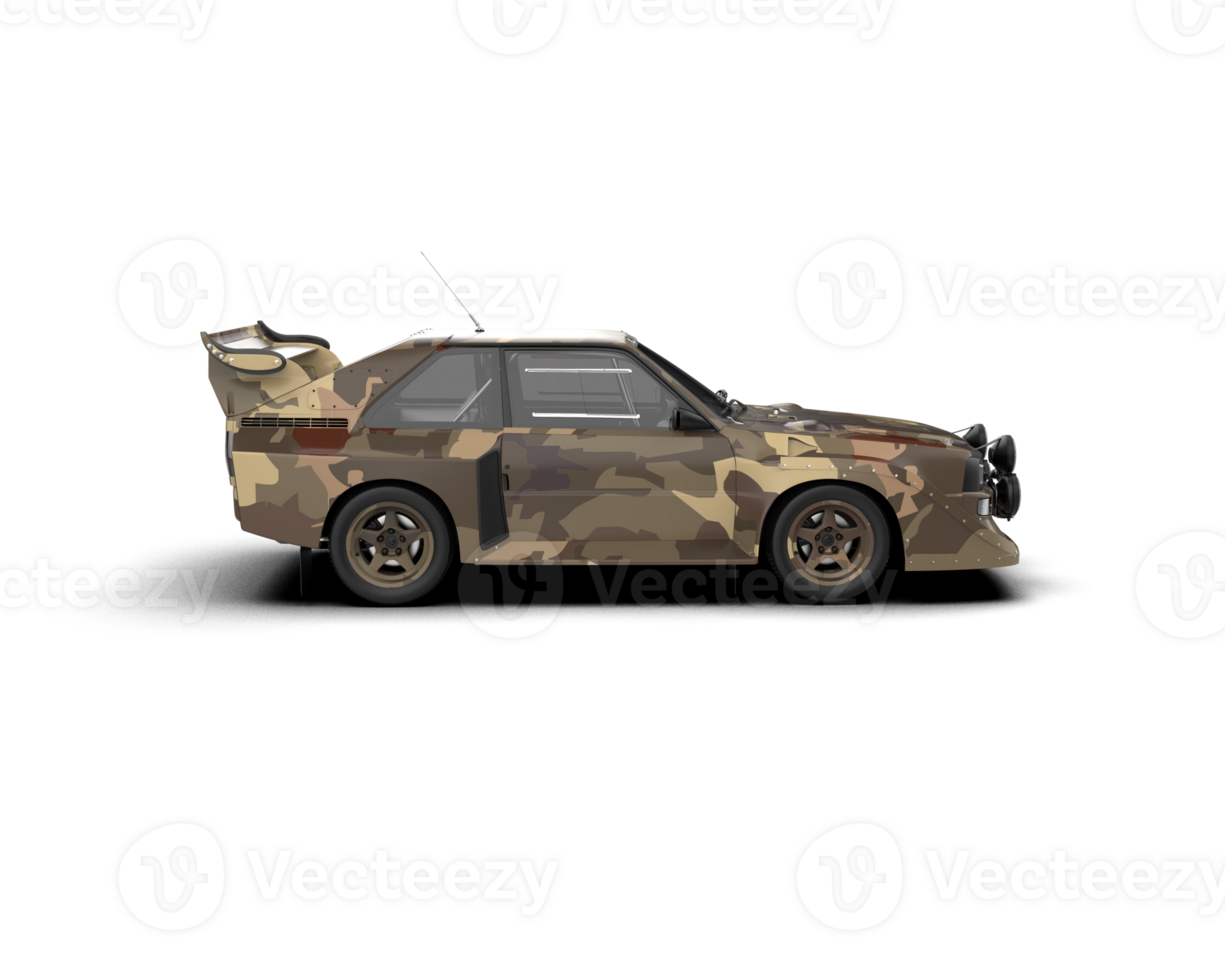 Realistic race car isolated on background. 3d rendering - illustration png