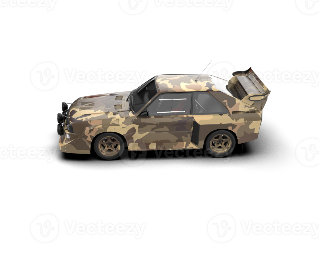 Realistic race car isolated on background. 3d rendering - illustration png