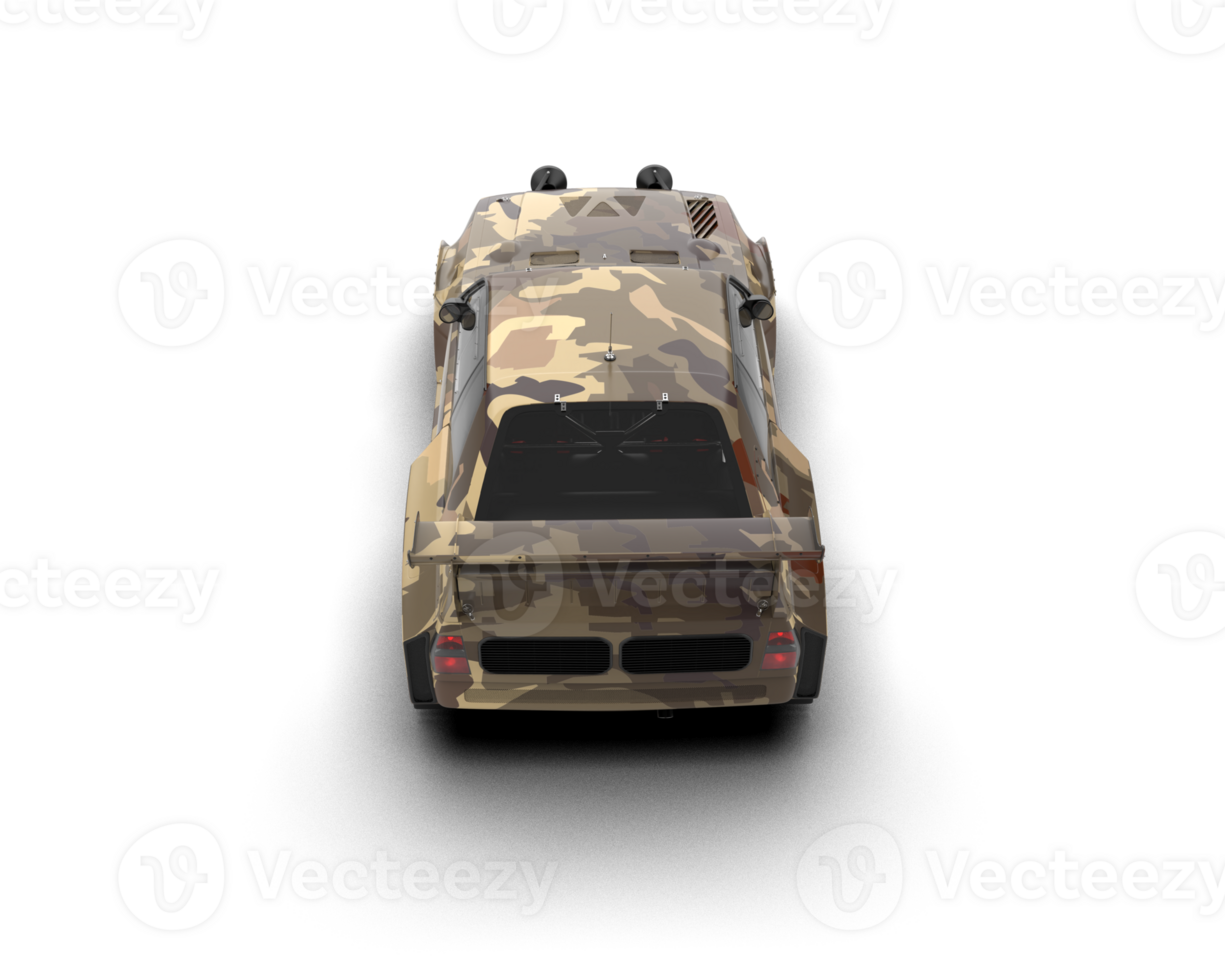 Realistic race car isolated on background. 3d rendering - illustration png