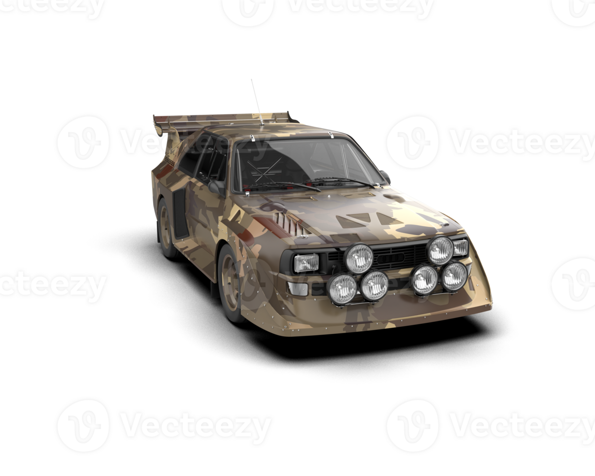 Realistic race car isolated on background. 3d rendering - illustration png