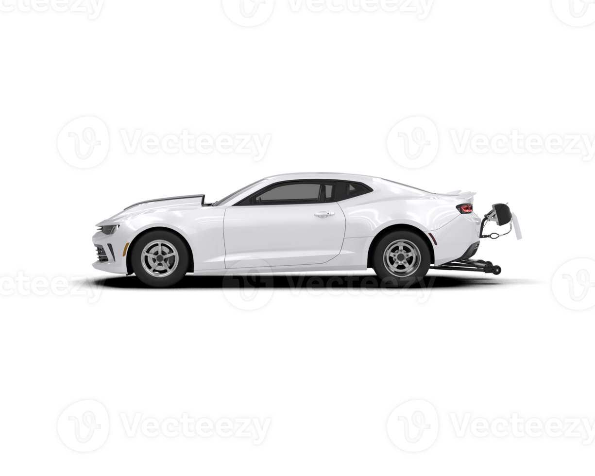 Realistic race car isolated on background. 3d rendering - illustration png