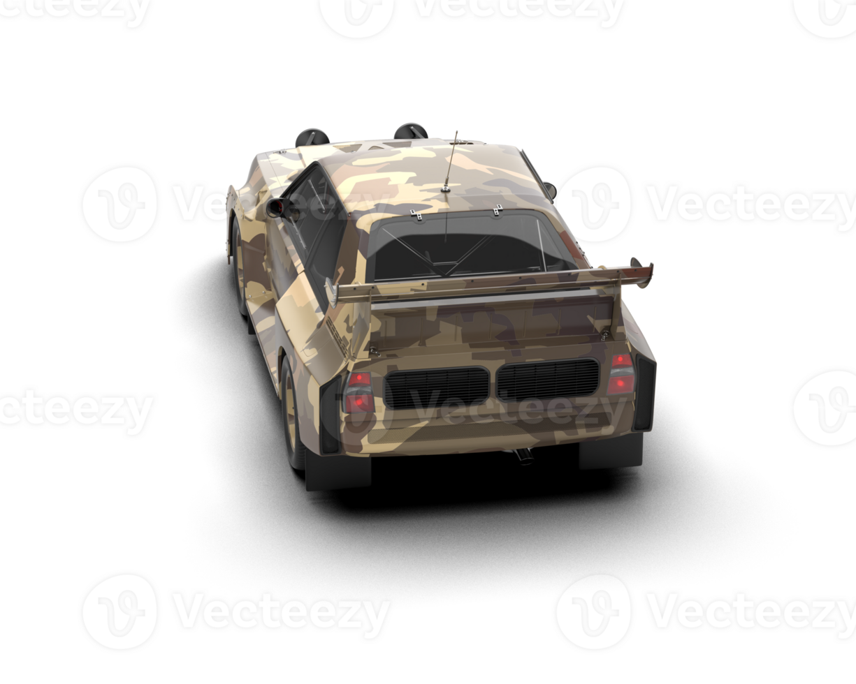Realistic race car isolated on background. 3d rendering - illustration png
