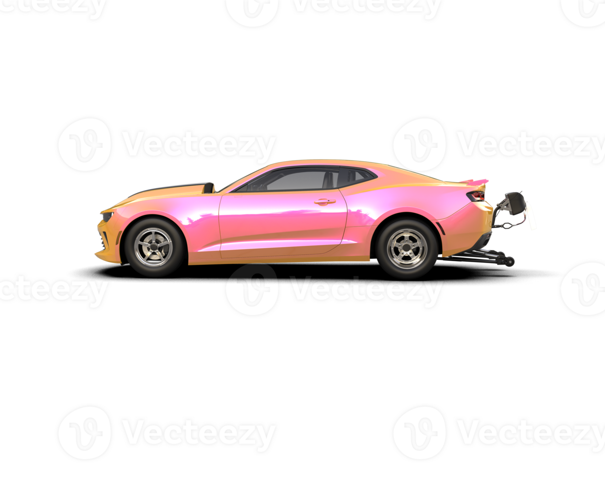 Realistic race car isolated on background. 3d rendering - illustration png
