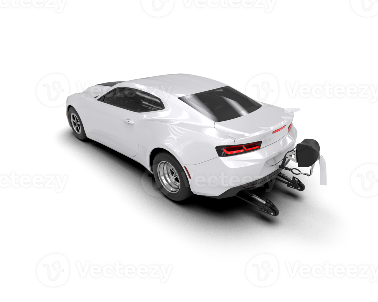 Realistic race car isolated on background. 3d rendering - illustration png