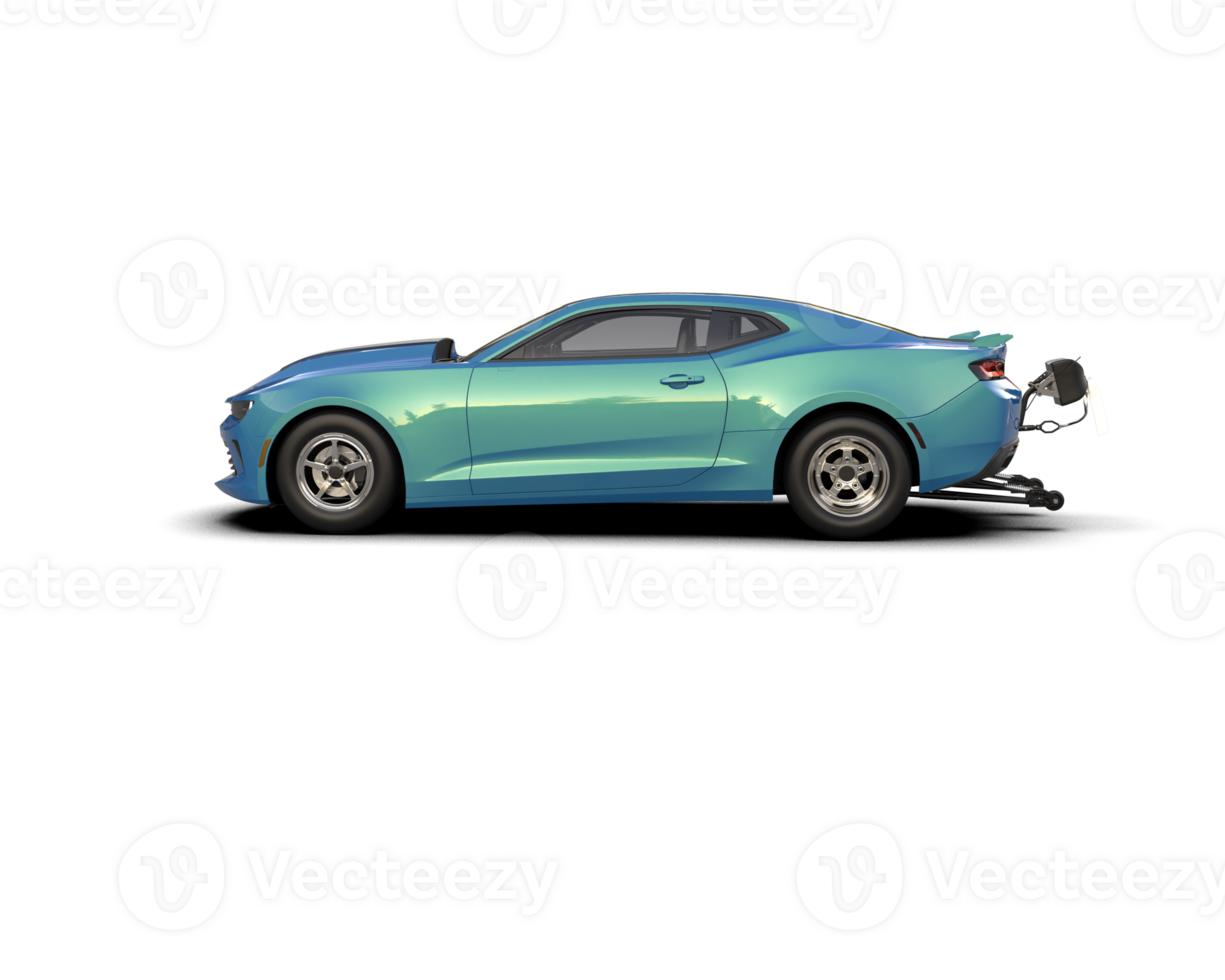 Realistic race car isolated on background. 3d rendering - illustration png