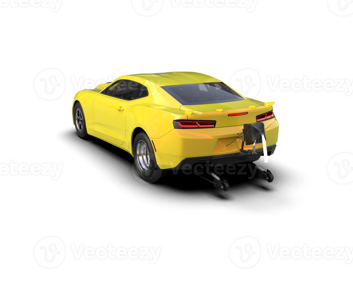Realistic race car isolated on background. 3d rendering - illustration png
