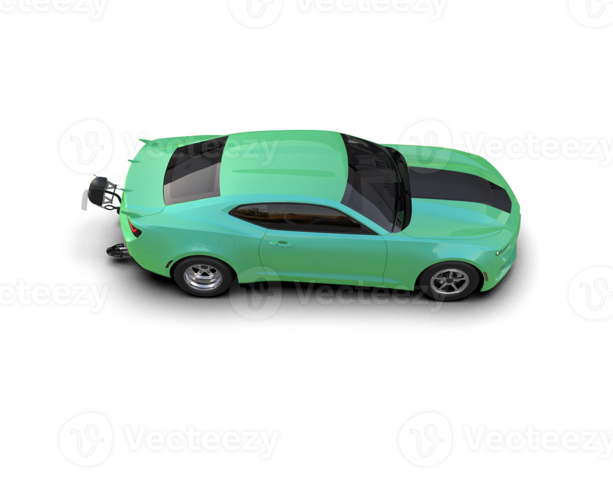 Realistic race car isolated on background. 3d rendering - illustration png